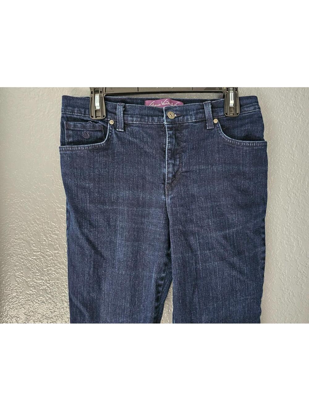 Women's Gloria Vanderbilt Amanda Denim Jeans Pants Blue Sz 8 Petite Straight Leg - Picture 11 of 15